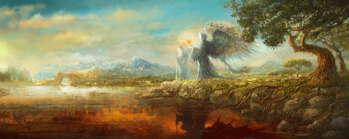 A personal piece titled 'Somewere betwean Heaven and Hell'